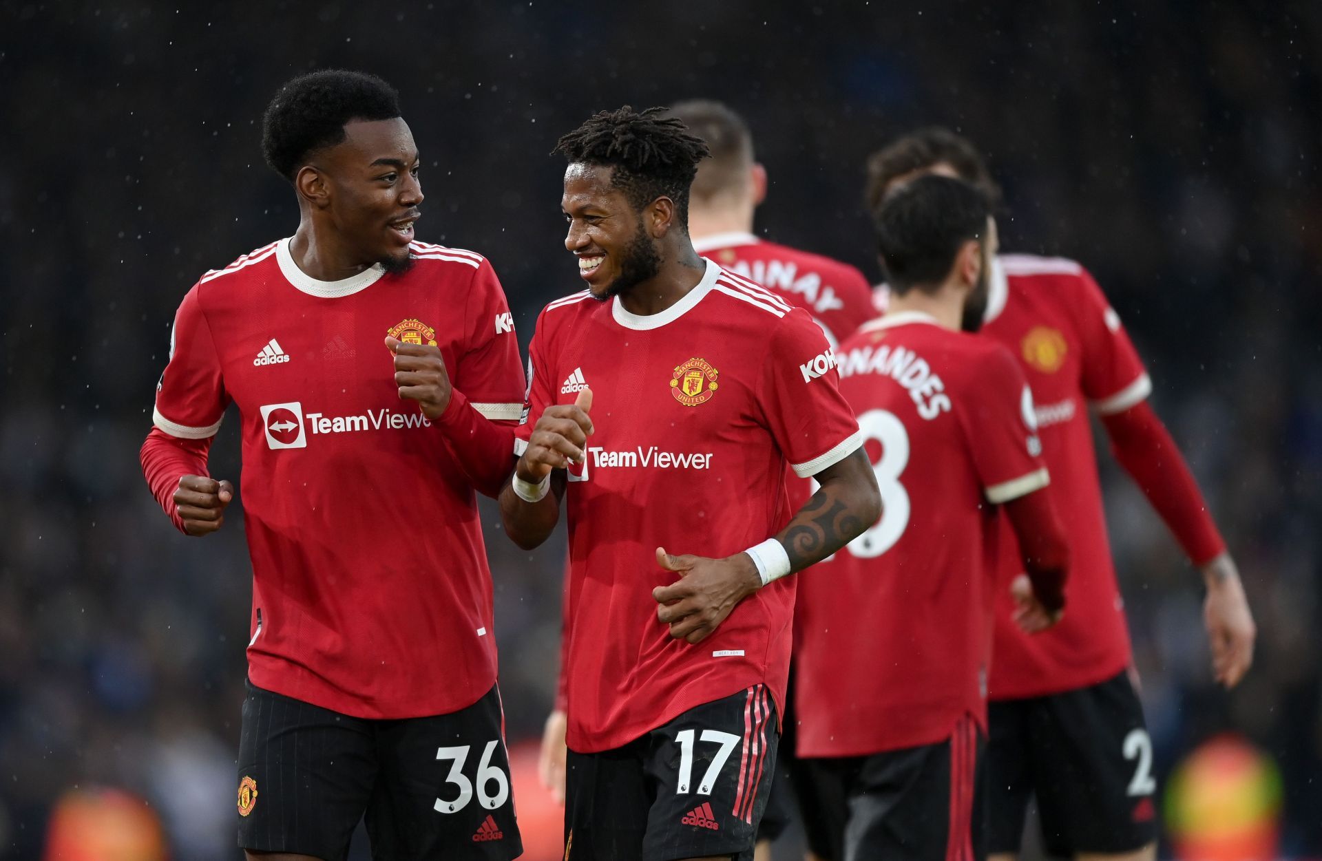  Elanga and Fred both scored after coming on for Manchester United against Leeds United.