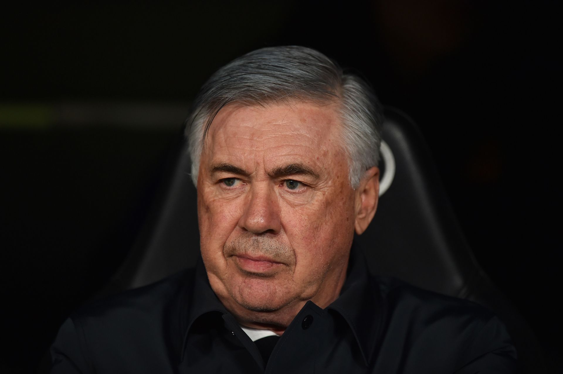 Carlo Ancelotti against Deportivo Alaves.