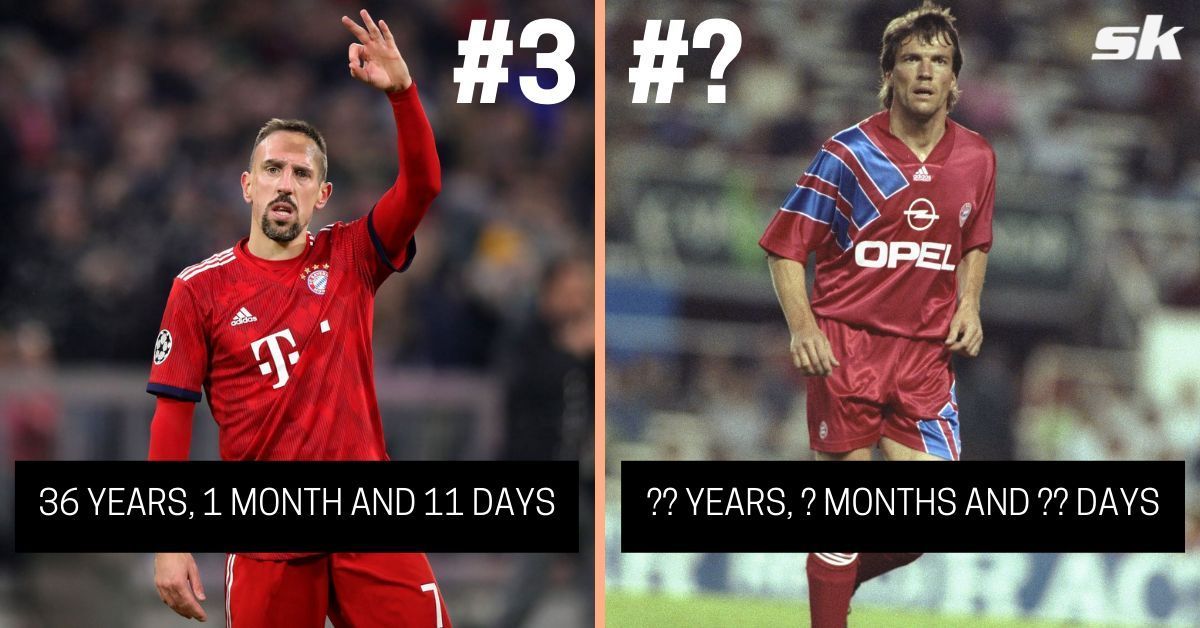 Find out which players were older to Franck Ribery when they scored for Bayern