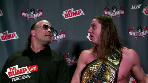 Rob Van Dam and Riddle on WWE show The Bump in 2021