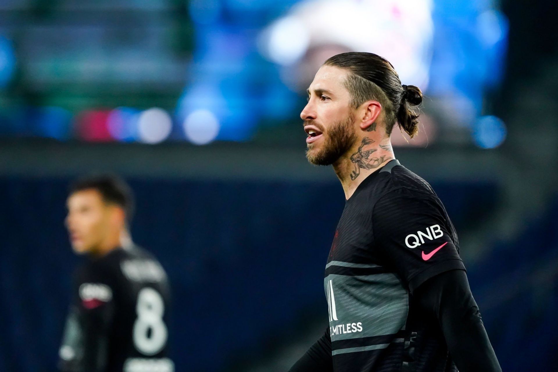 Sergio Ramos celebrates after scoring his first goal