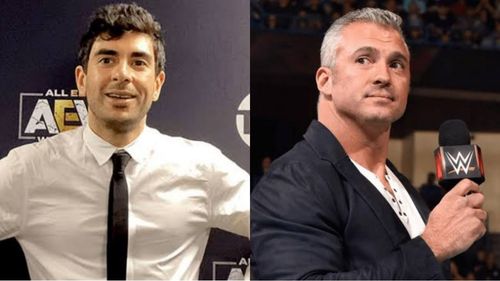 Tony Khan (left) and Shane McMahon (right)