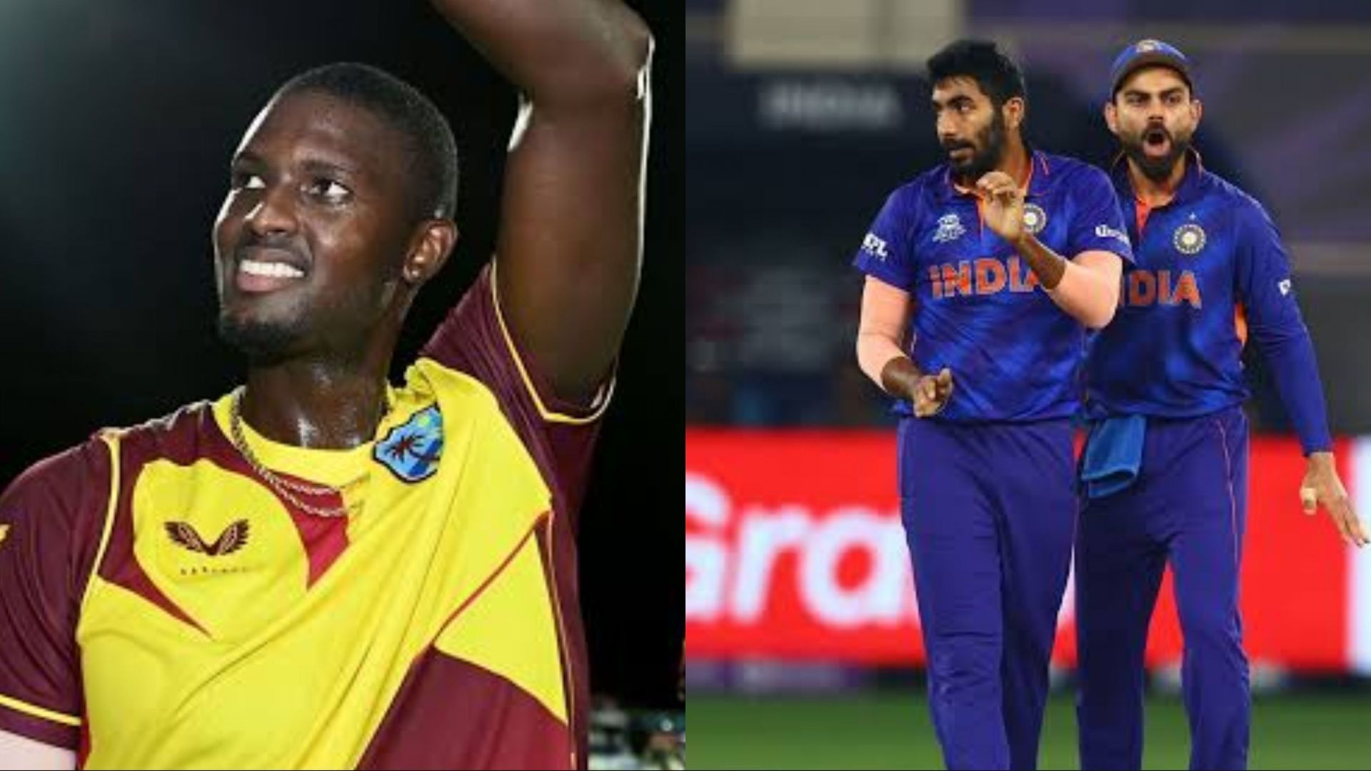 Jason Holder (L) and Jasprit Bumrah are two of the top T20I bowlers in the world