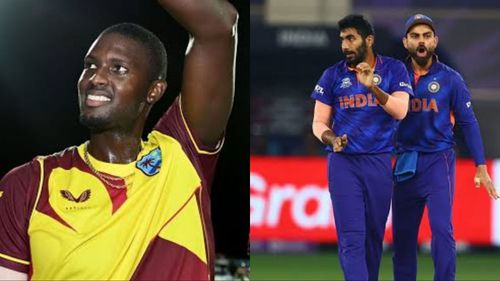 Jason Holder (L) and Jasprit Bumrah are two of the top T20I bowlers in the world