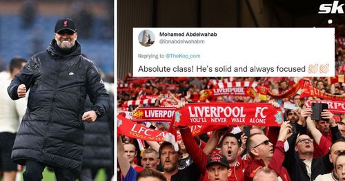 The Reds supporters loved seeing their young defender perform on the big stage.