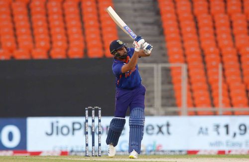 Rohit Sharma scored a half-century in the first ODI against West Indies (Image Courtesy: BCCI)