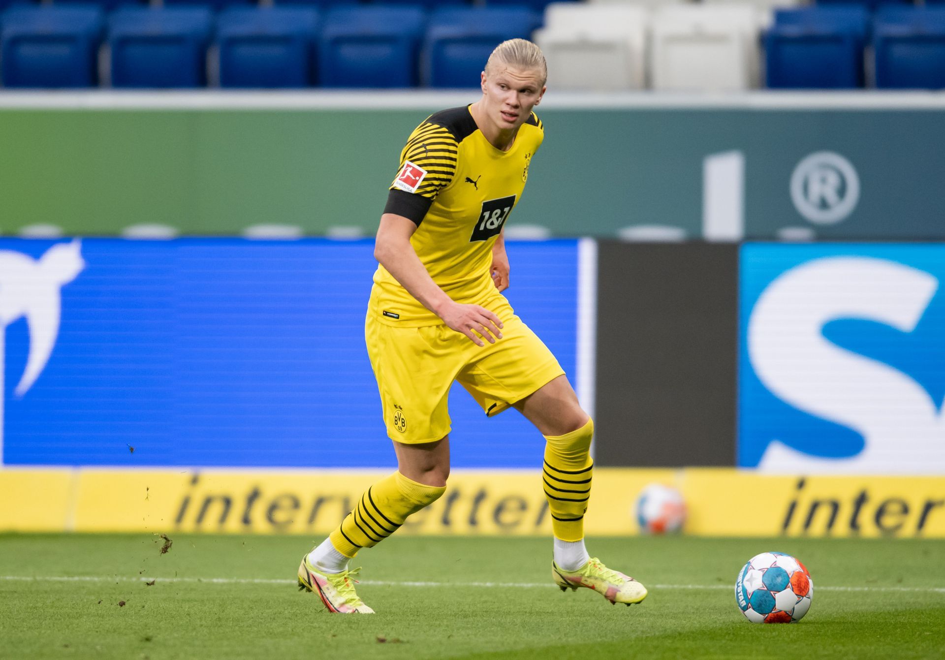 Erling Haaland in action for Borussia Dortmund