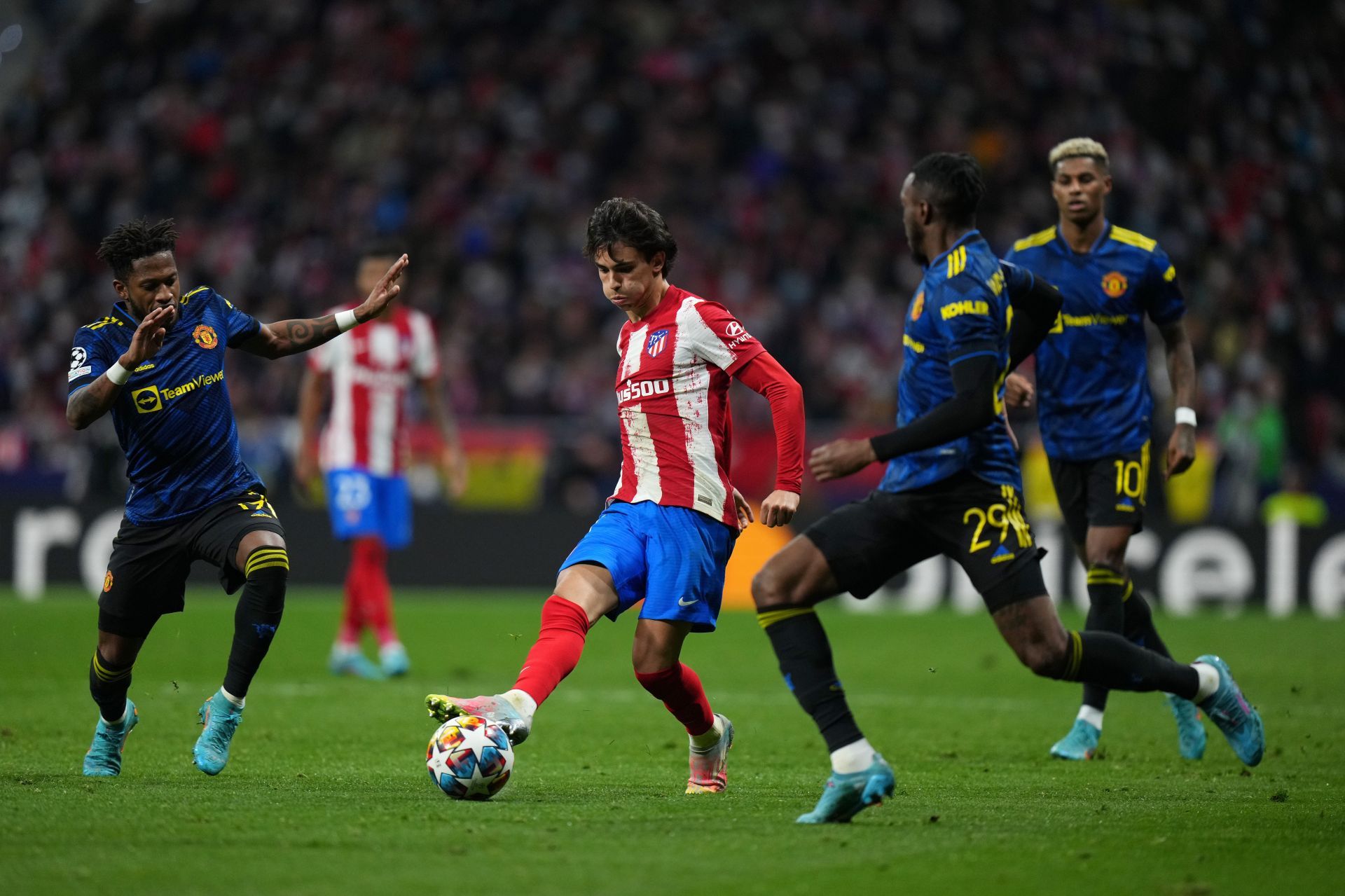 Manchester United played out a 1-1 draw with Atletico Madrid in the Champions League on Wednesday.