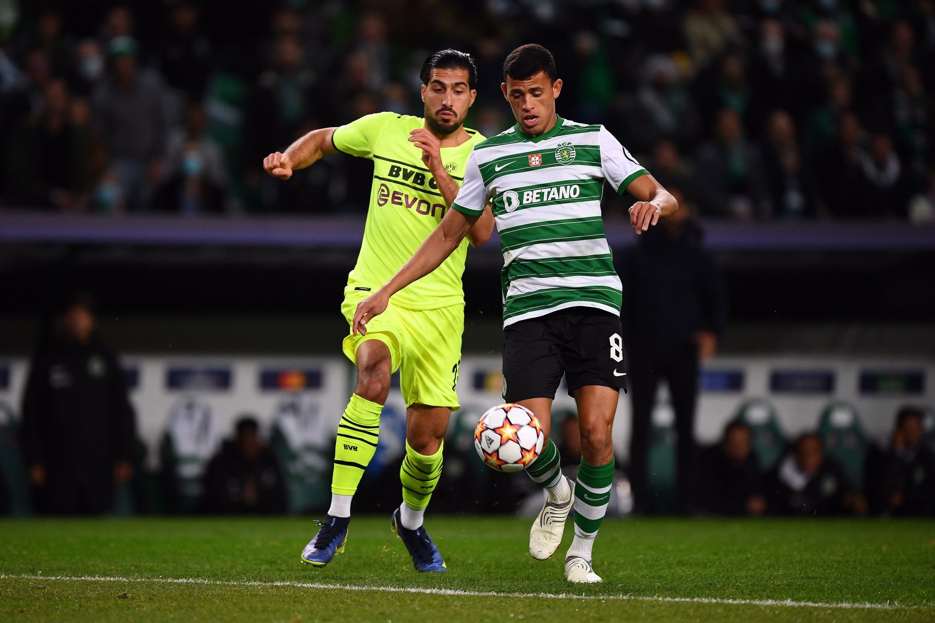 Matheus Nunes (right) in action for Sporting Lisbon