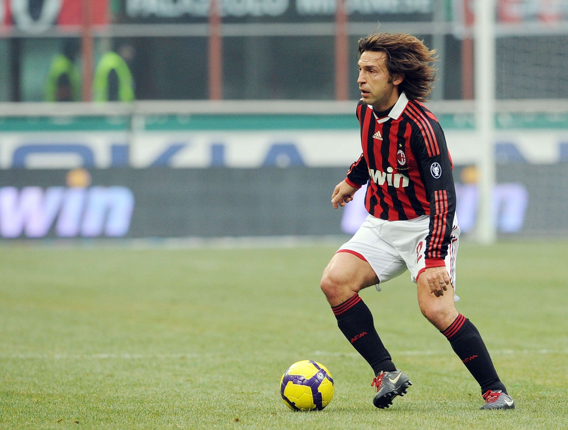 Andrea Pirlo in action for AC Milan