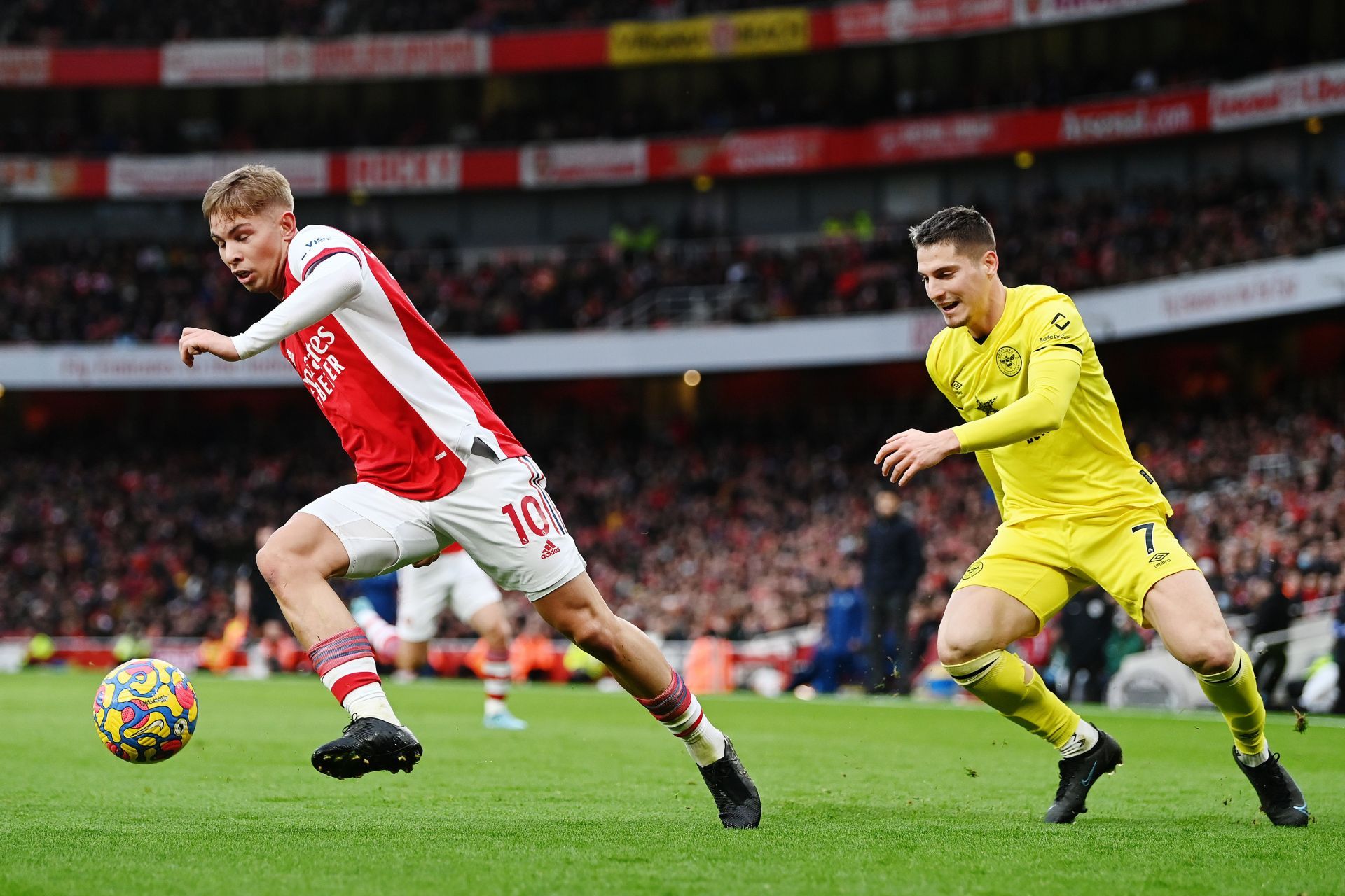 Emile Smith Rowe (left) has impressed this season.