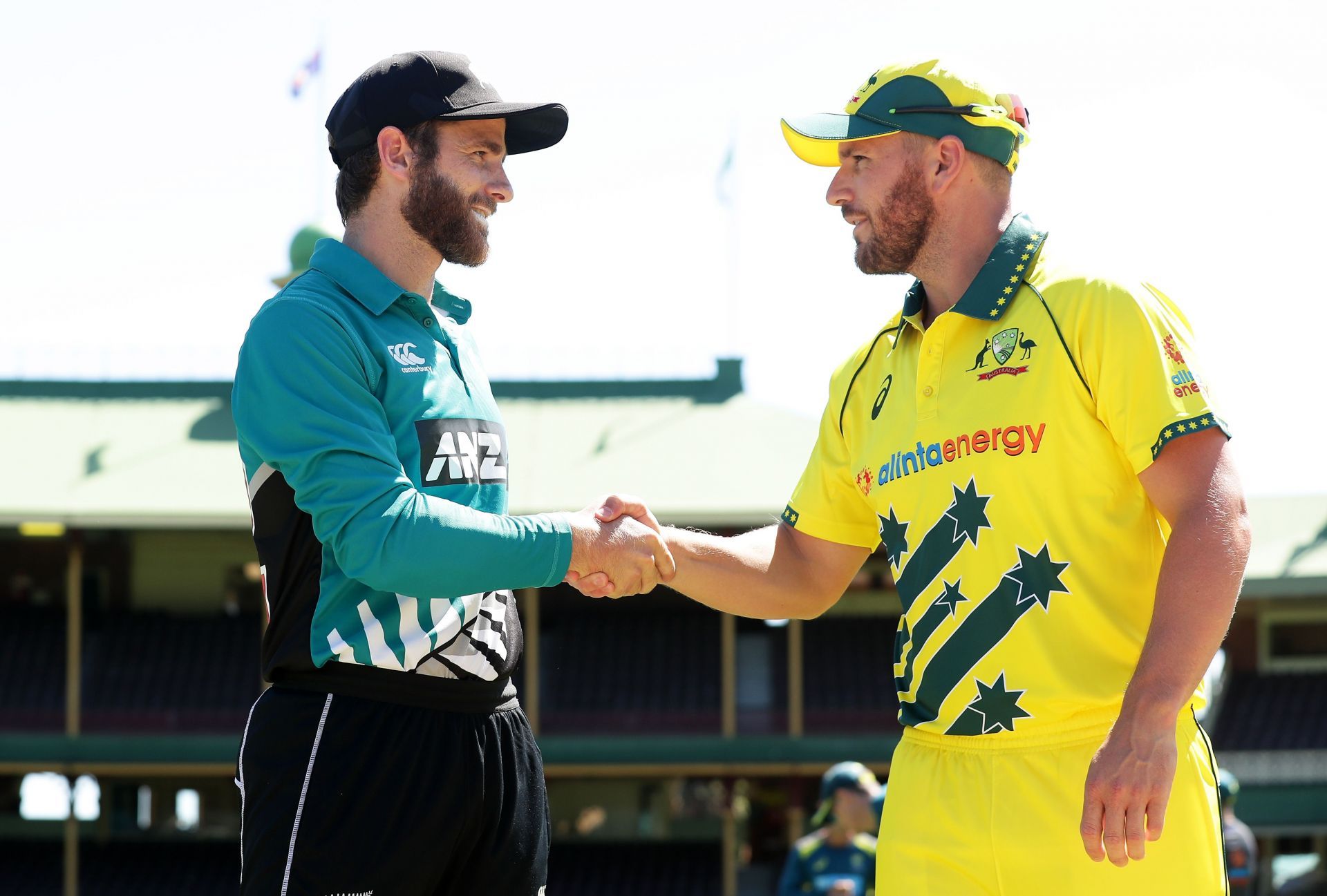 Kane Williamson and Aaron Finch. (Credits: Getty)