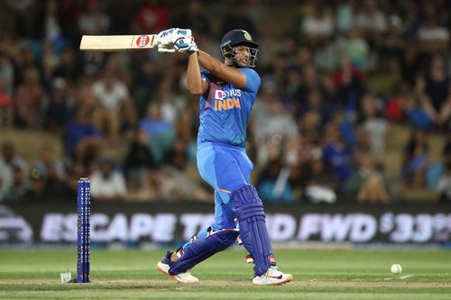 Shivam Dube batting during a T20I in New Zealand. Pic: Getty Images