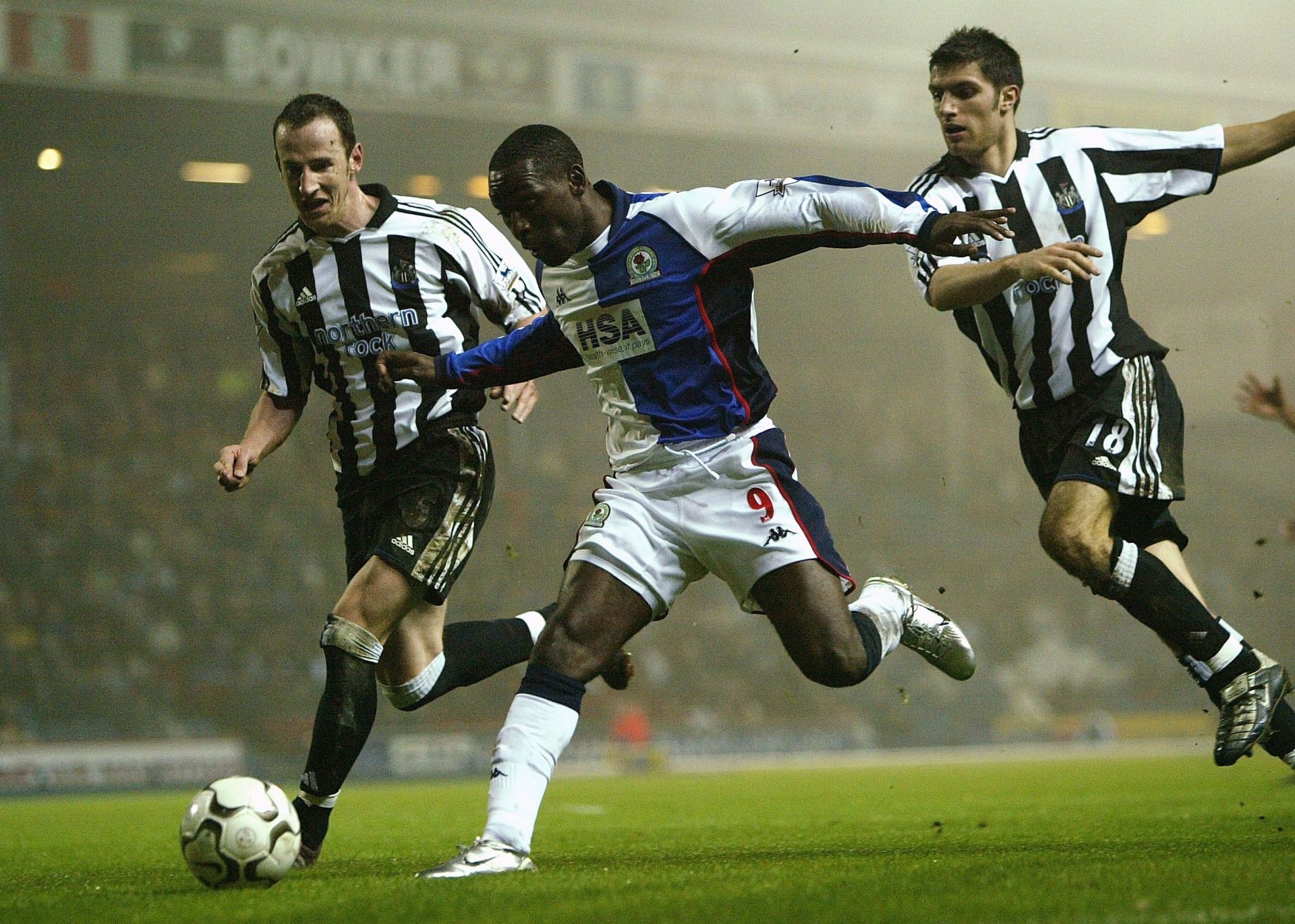 Andrew Cole in action against his former side Newcastle United