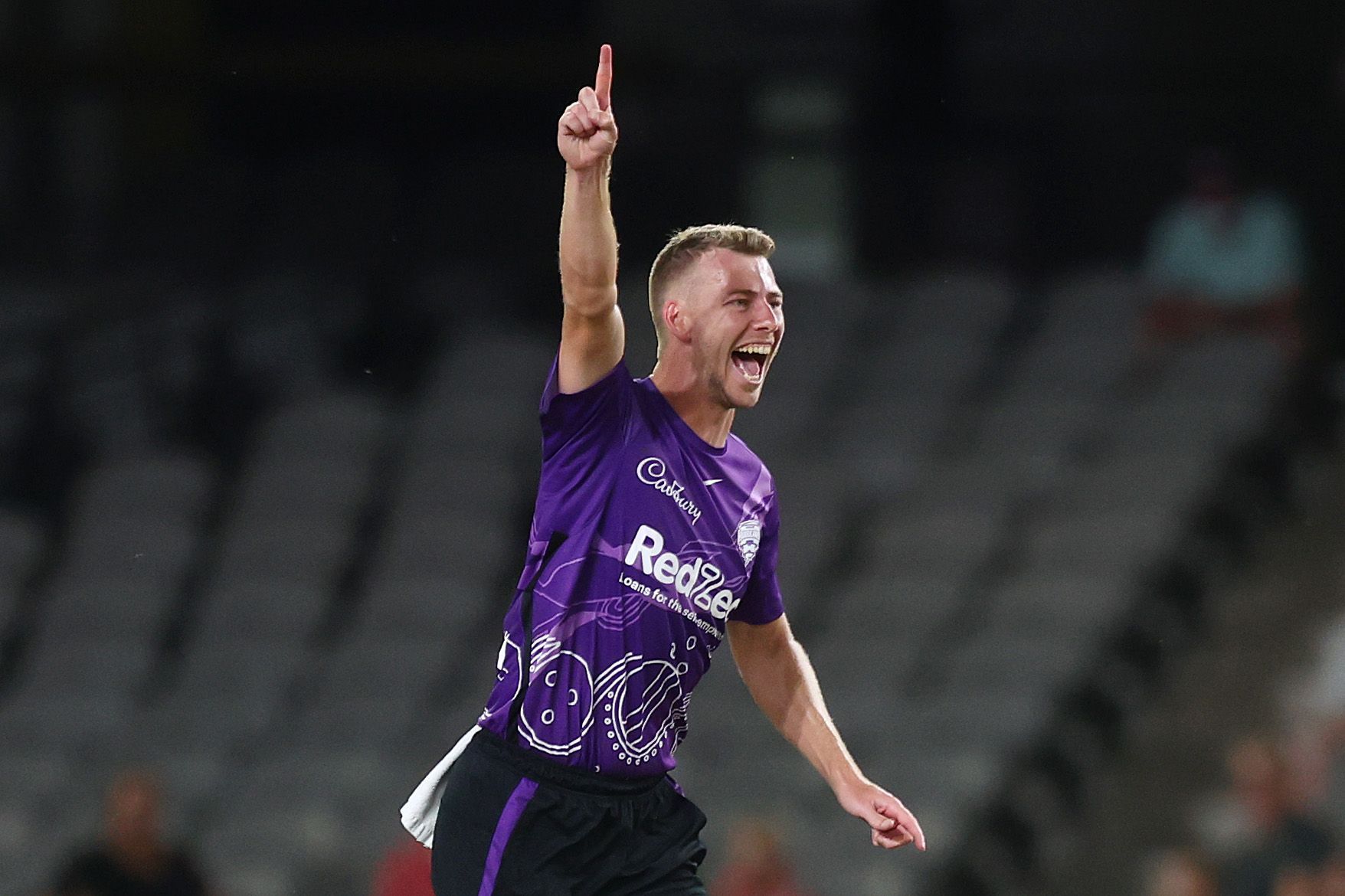 Riley Meredith celebrates a dismissal in the BBL. Pic: Getty Images