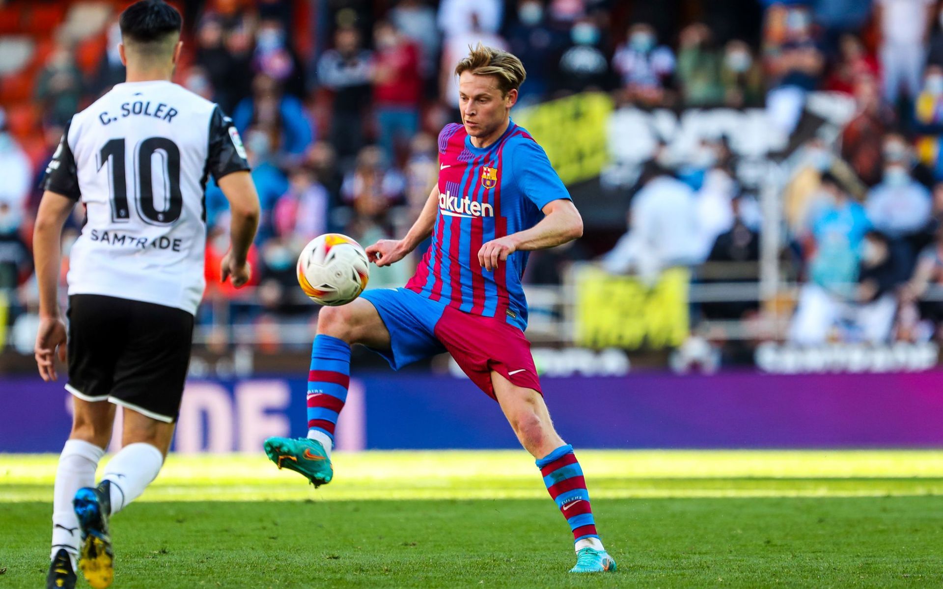 The Blaugrana scored three goals in the first half.