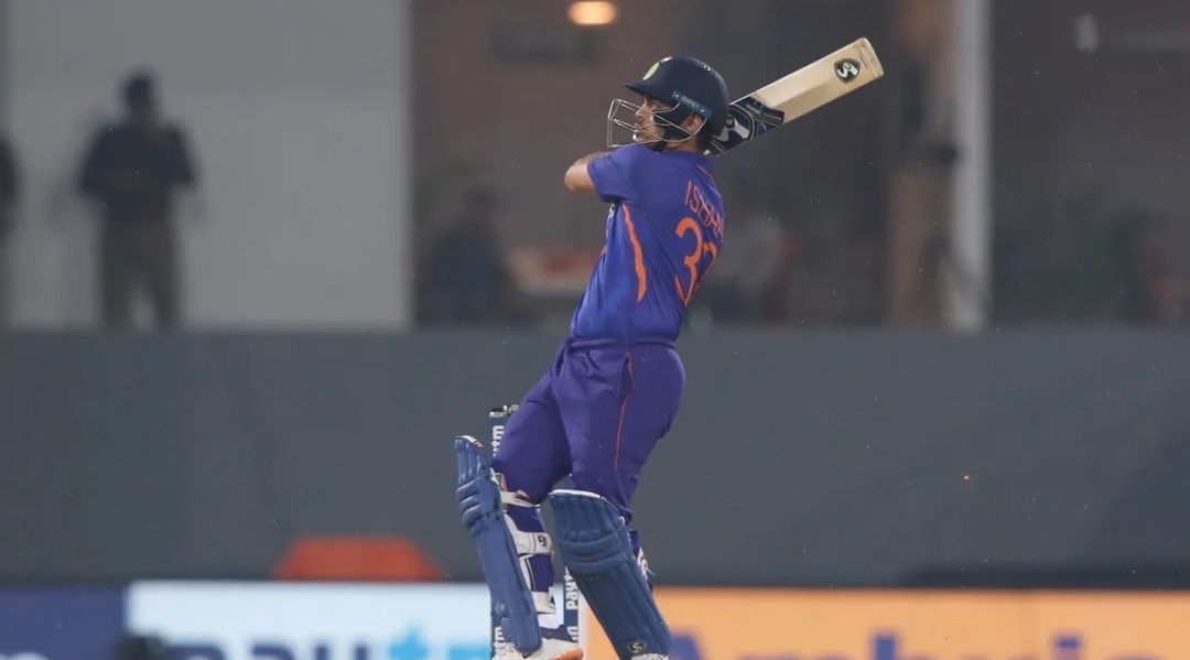 Ishan Kishan while playing a pull short