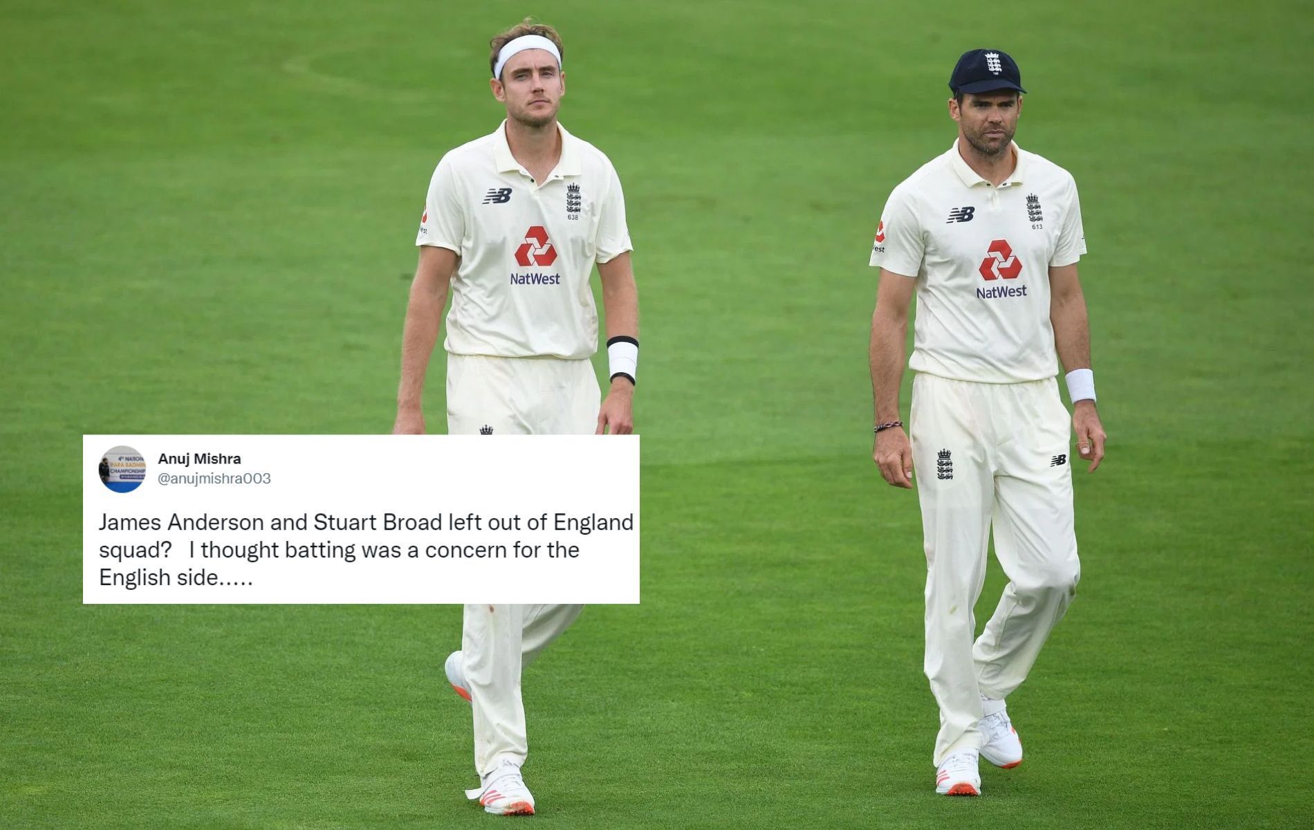 England left out their two most prolific pacers from their Test squad for their tour of the West Indies.