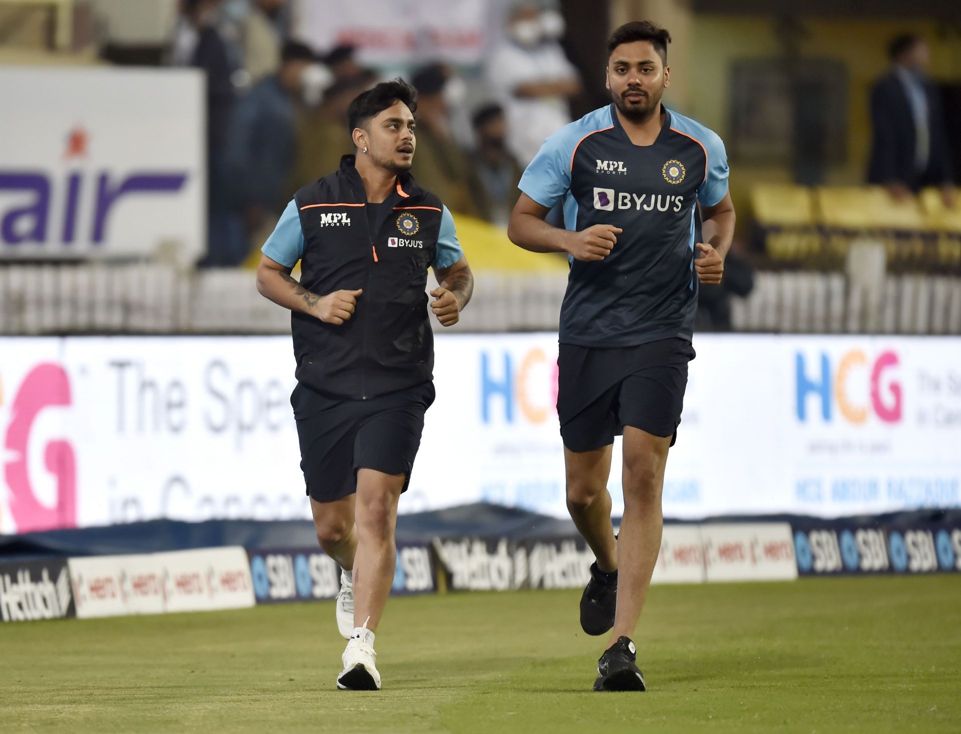 Ishan Kishan (left) is one of the candidates to open the innings alongside Rohit Sharma.