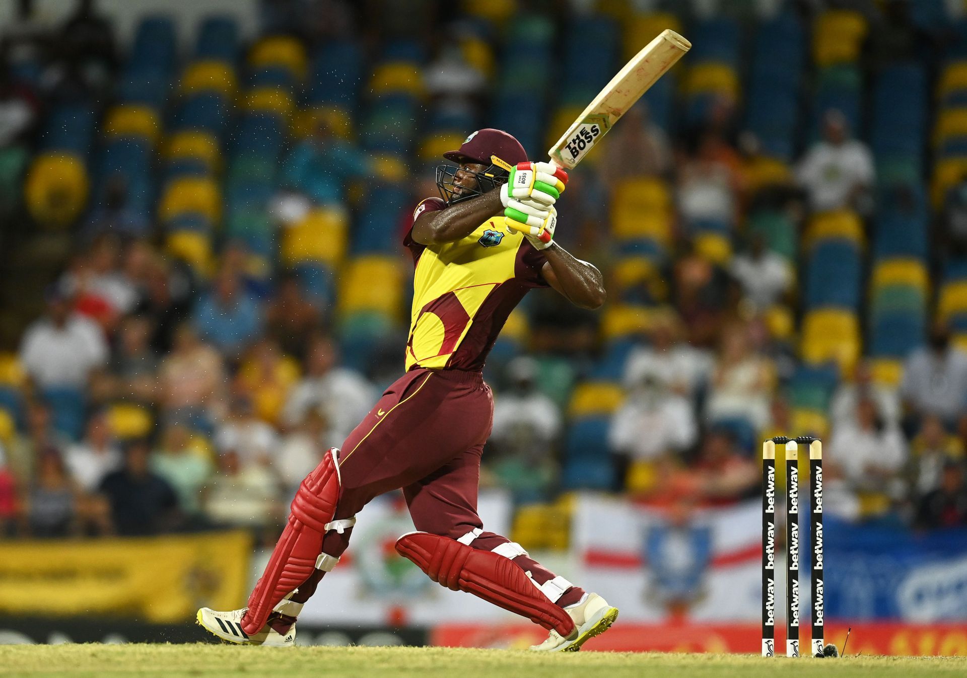 West Indies all-rounder Romario Shepherd. Pic: Getty Images