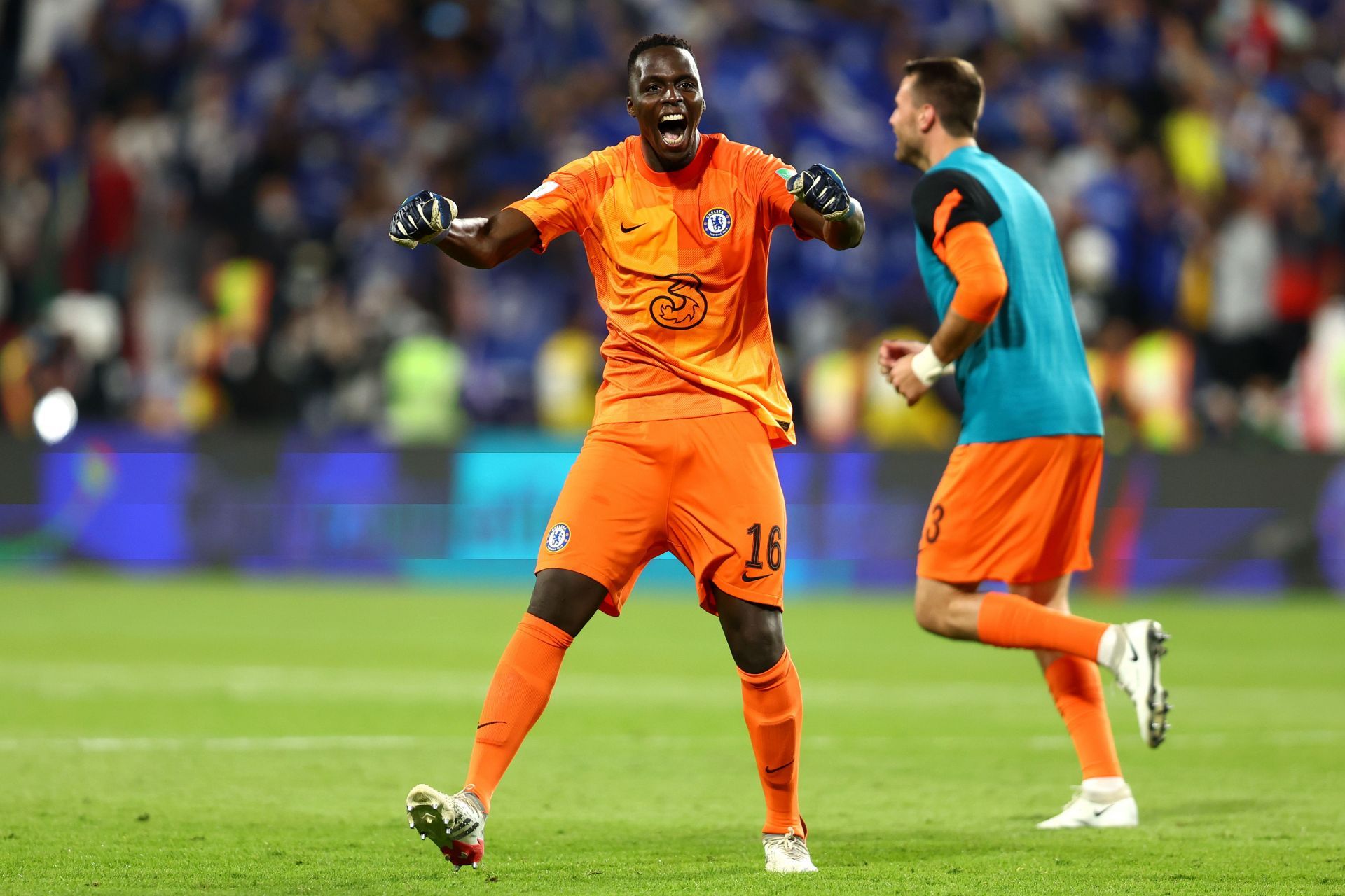 Mendy celebrates after win against Palmeiras: Final - FIFA Club World Cup UAE 2021