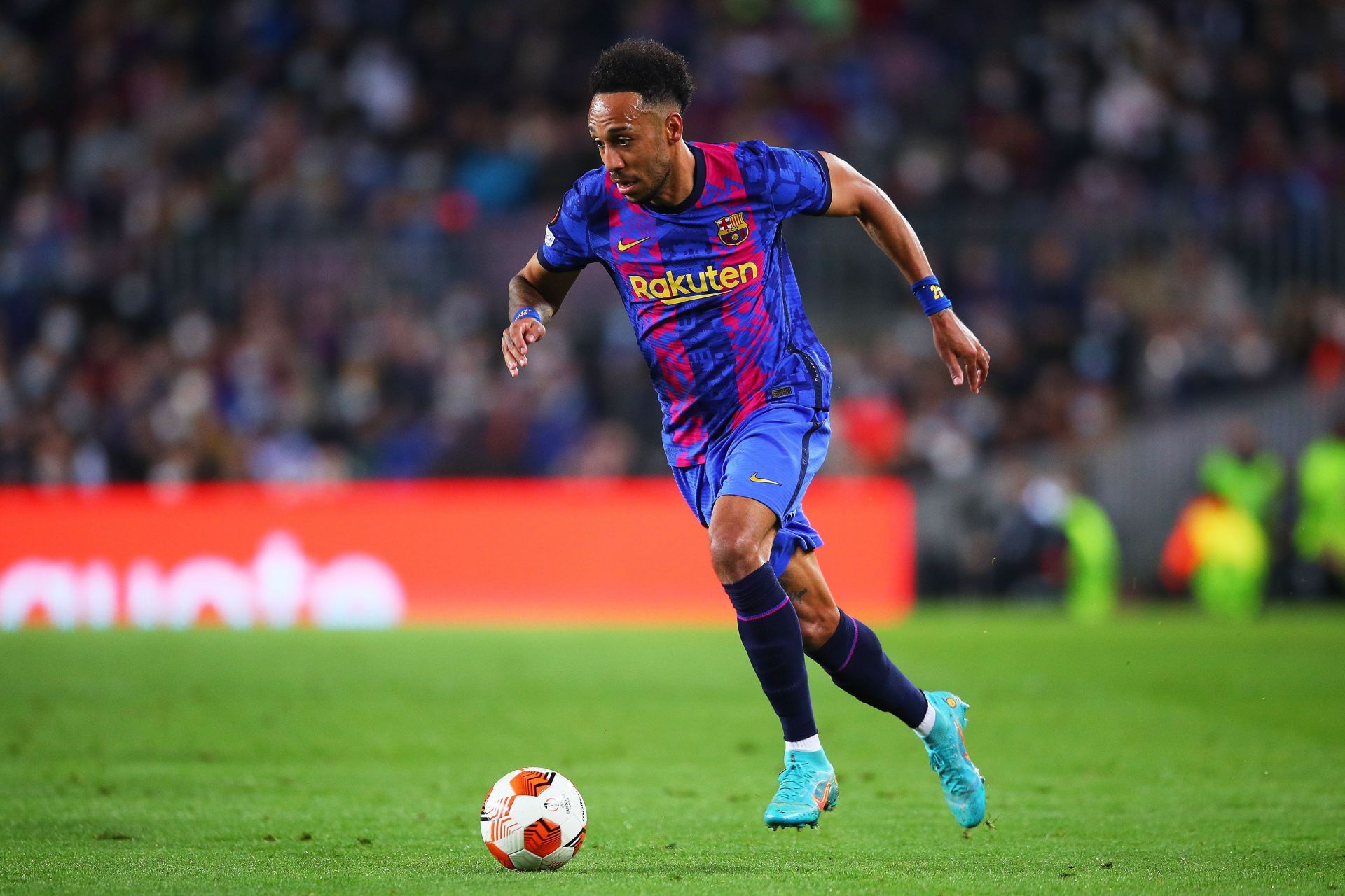 Aubameyang opened his goalscoring account for Barcelona on Sunday.