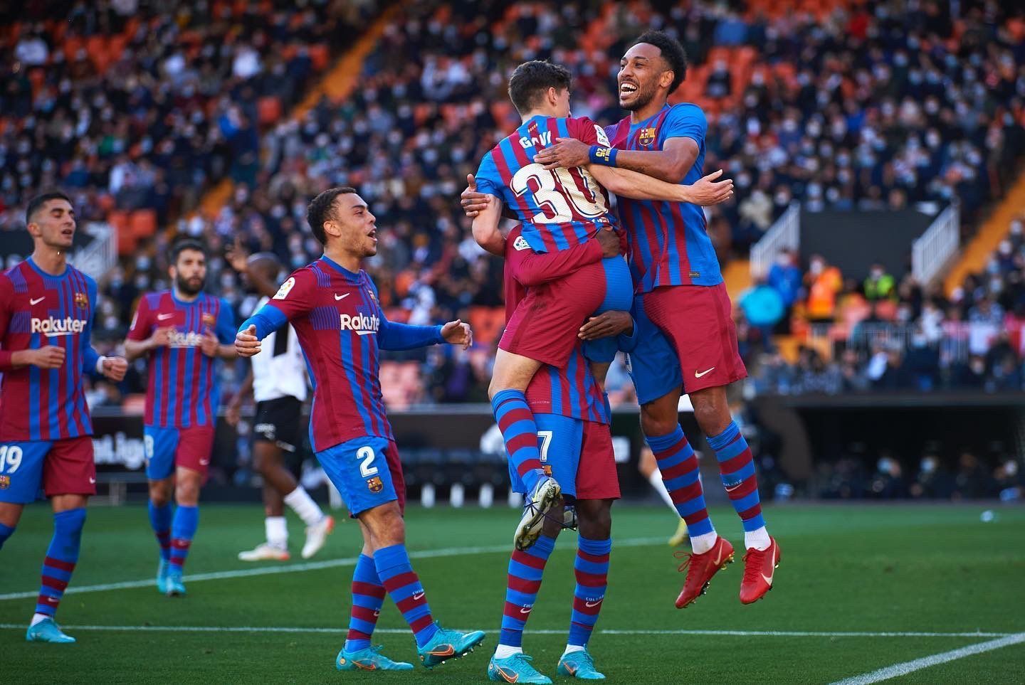 Barcelona secured a big win against Valencia on Sunda.