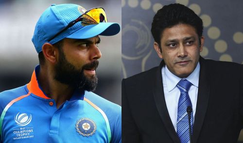 Virat Kohli and Anil Kumble. Pics: Getty Images