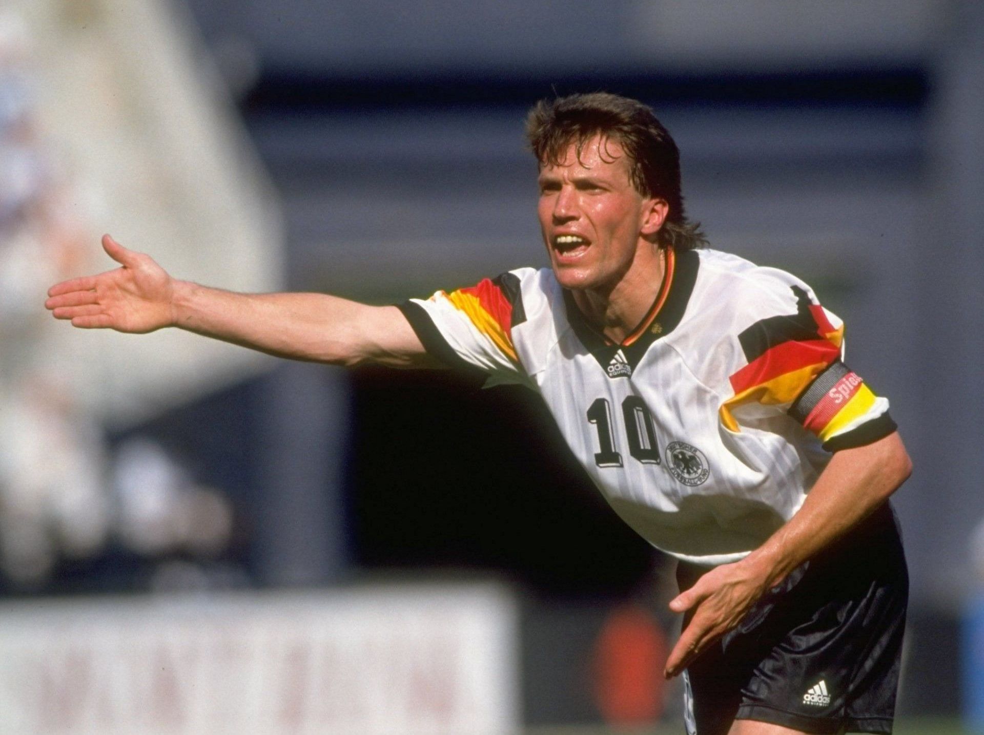 Lothar Matthaus playing for the German National Team