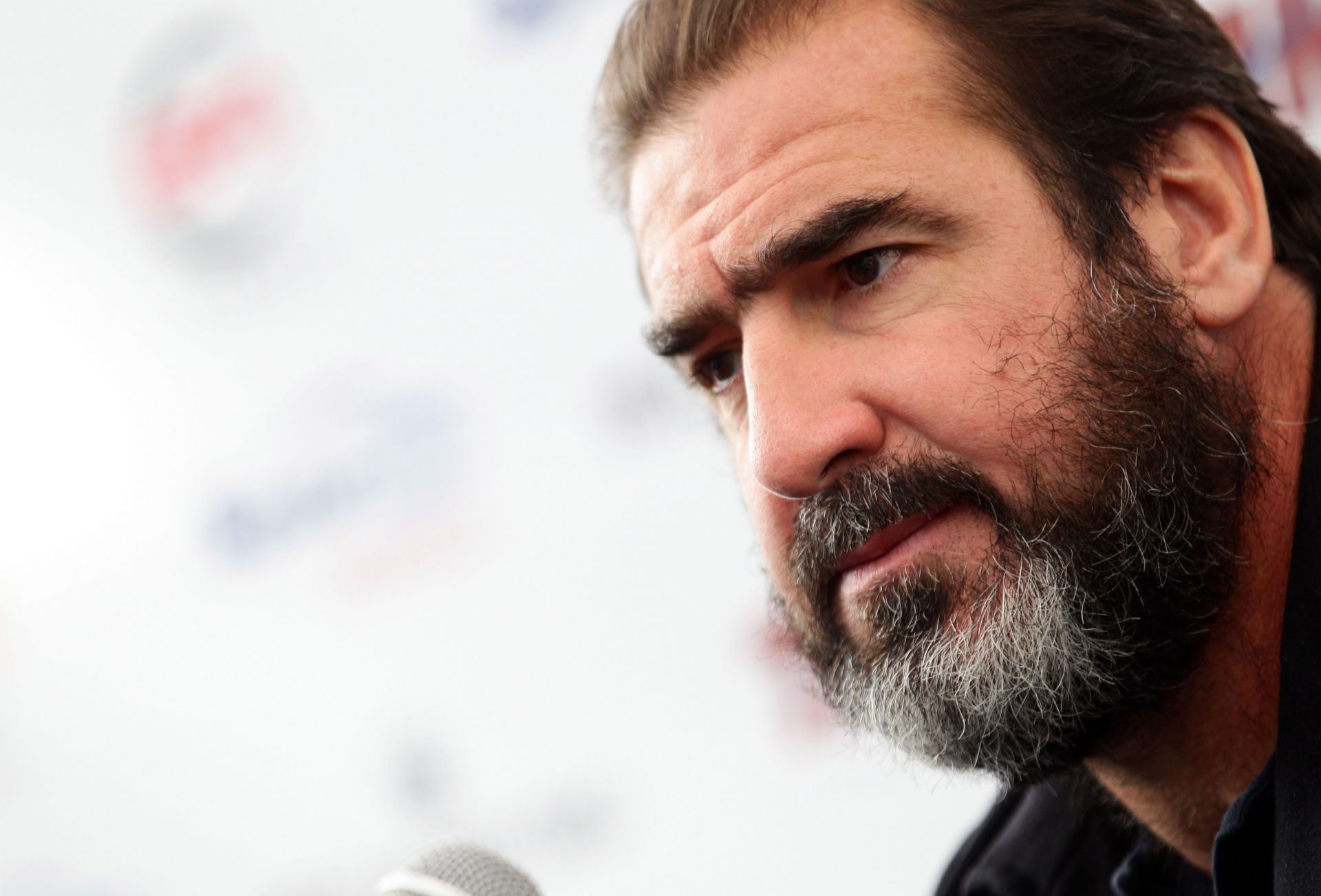 Eric Cantona at a recent press conference.