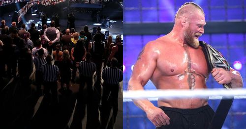 Brock Lesnar became a 10-time world champion at Elimination Chamber.