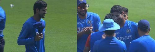 Deepak Hooda received his India cap from Virat Kohli. Pics: BCCI