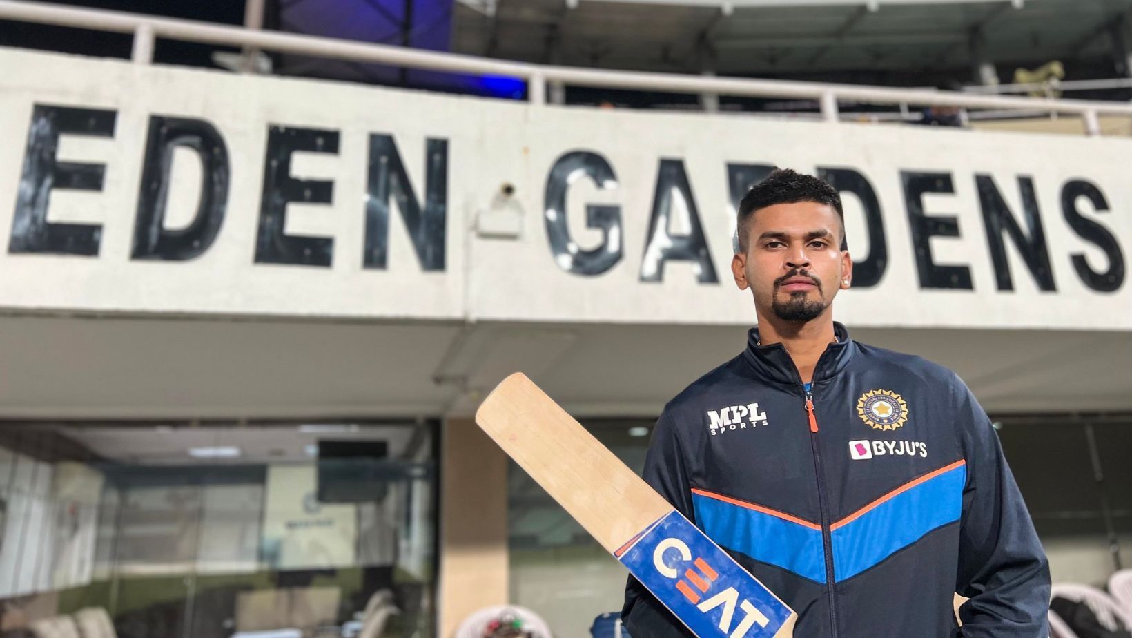 Shreyas Iyer at Kolkata&#039;s iconic Eden Gardens. (PC: KKR/Twitter)