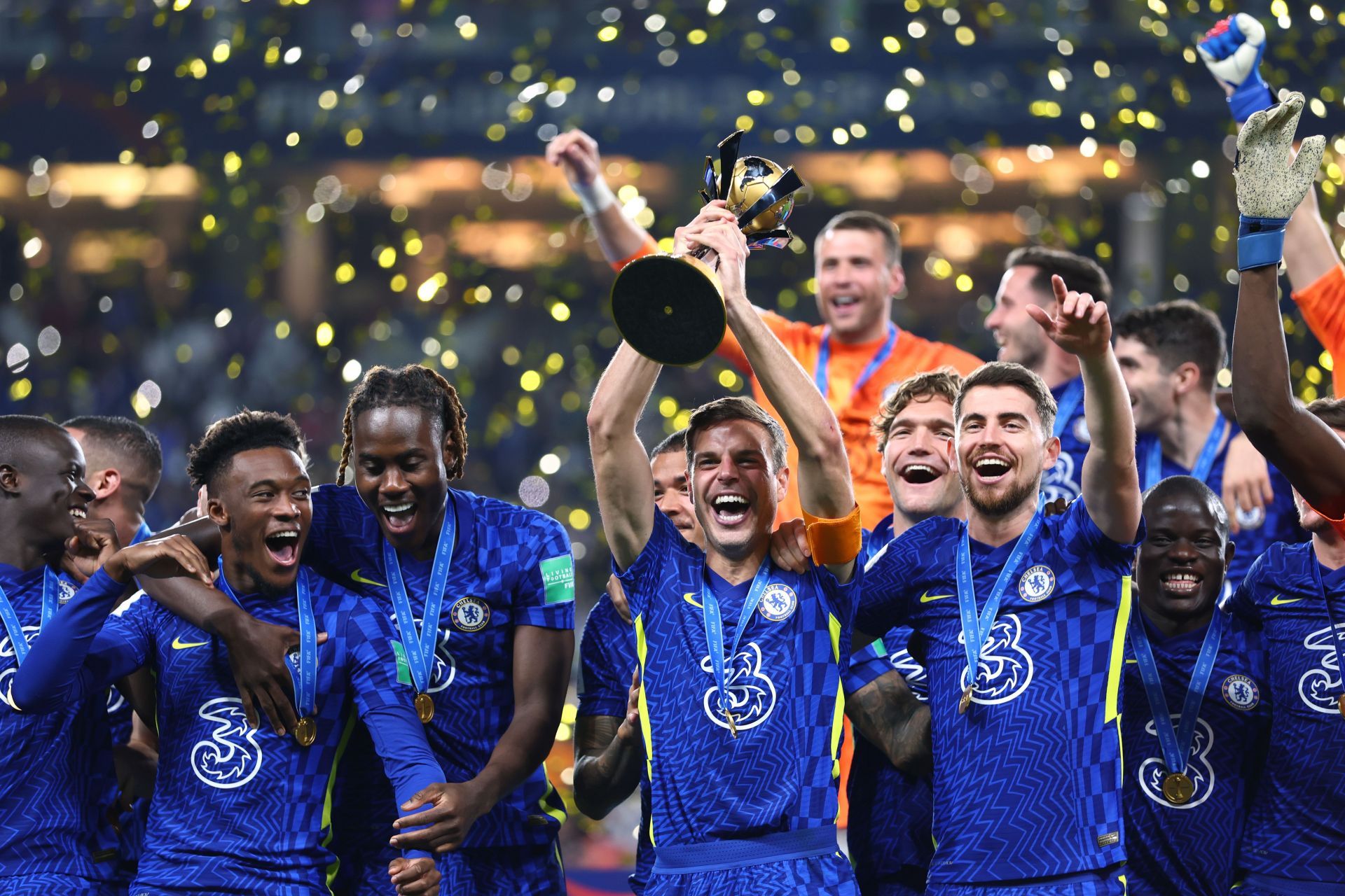 The Blues celebrate their first-ever FIFA Club World Cup triumph.
