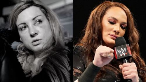 Becky Lynch (left); Nia Jax (right)