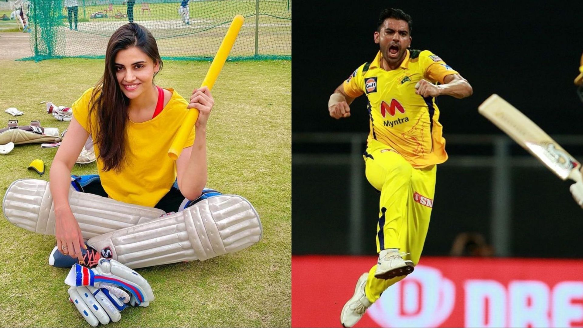 Malti Chahar (L) is the sister of Chennai Super Kings fast bowler Deepak Chahar (R)