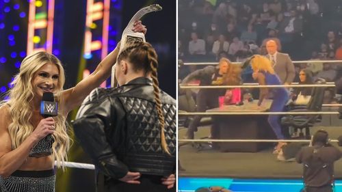 Flair's awkward selling of Ronda Rousey's attack was heavily criticized.