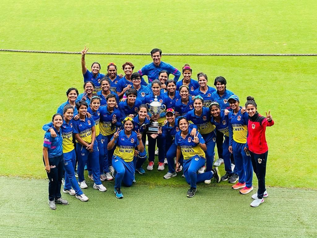 Railways won the Women's Senior One Day Trophy (Image: Twitter/Nooshin Al Khadeer)