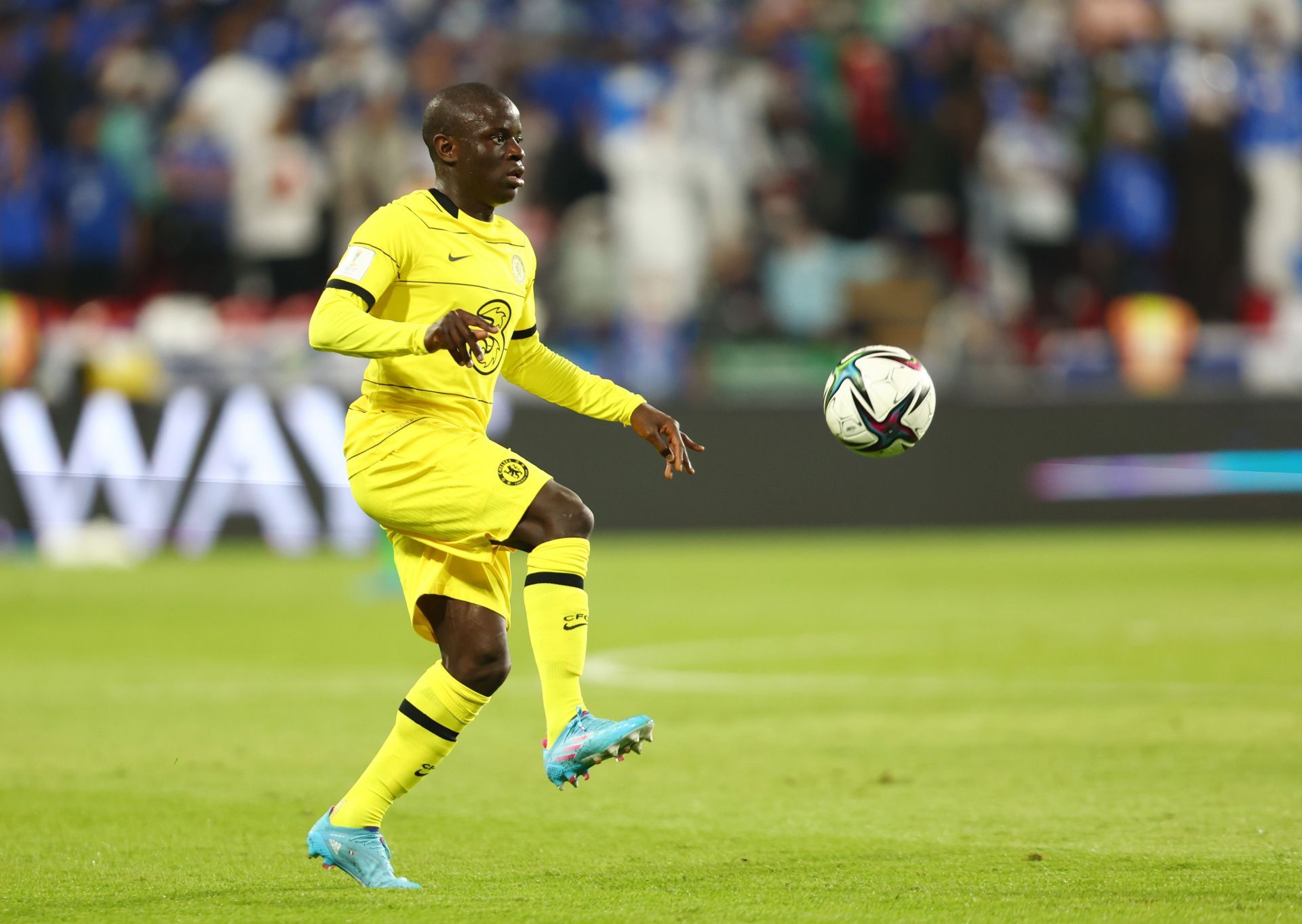 N&#039;Golo Kante on the ball vs Al Hilal in the FIFA Club World Cup