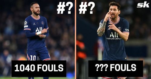 Neymar Jr and Lionel Messi have been fouled the most number of times since 2016