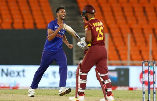 Prasidh Krishna rocked the West Indian batting lineup in the 2nd ODI [P/C: BCCI]