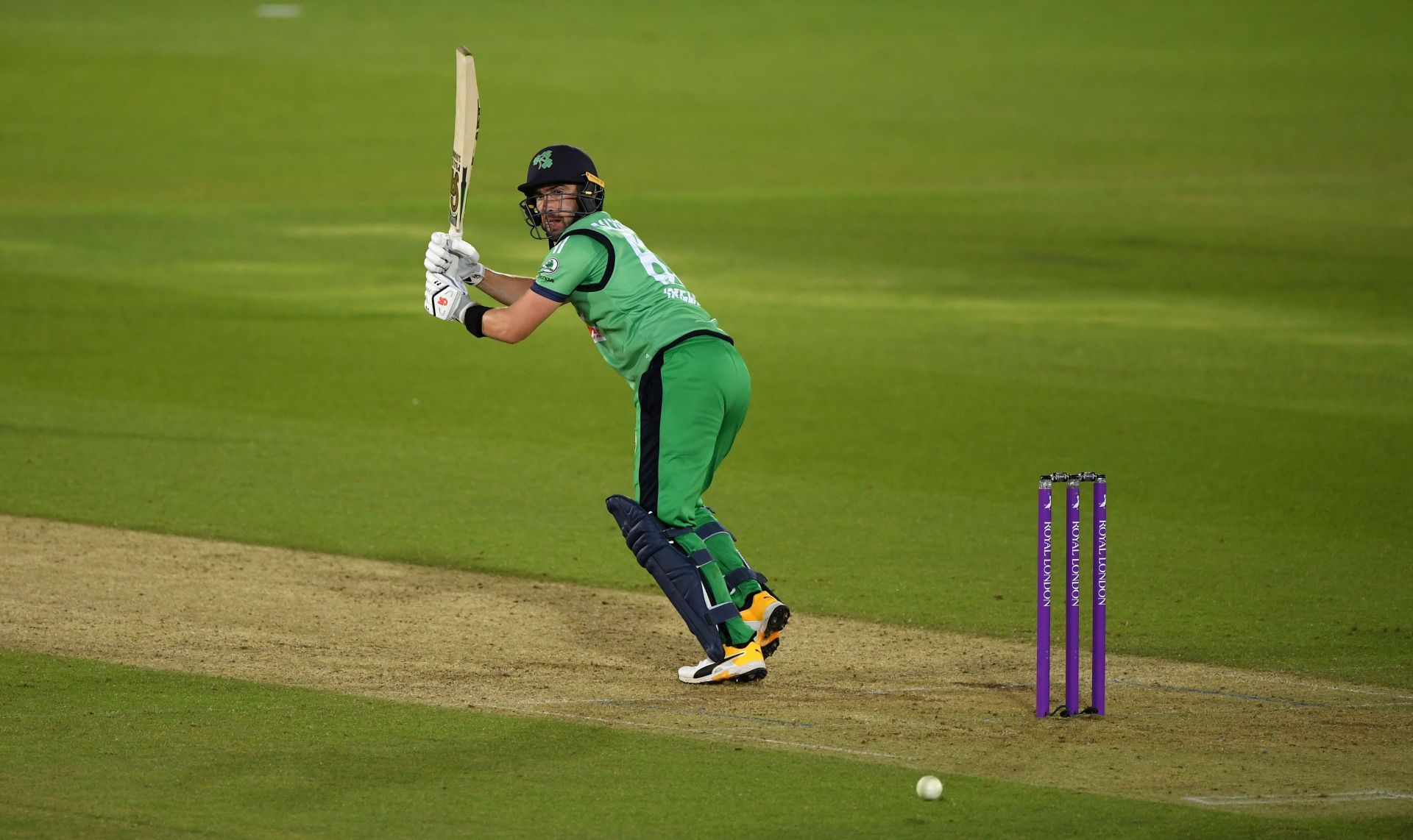 Irish captain Andrew Balbirnie in action against England