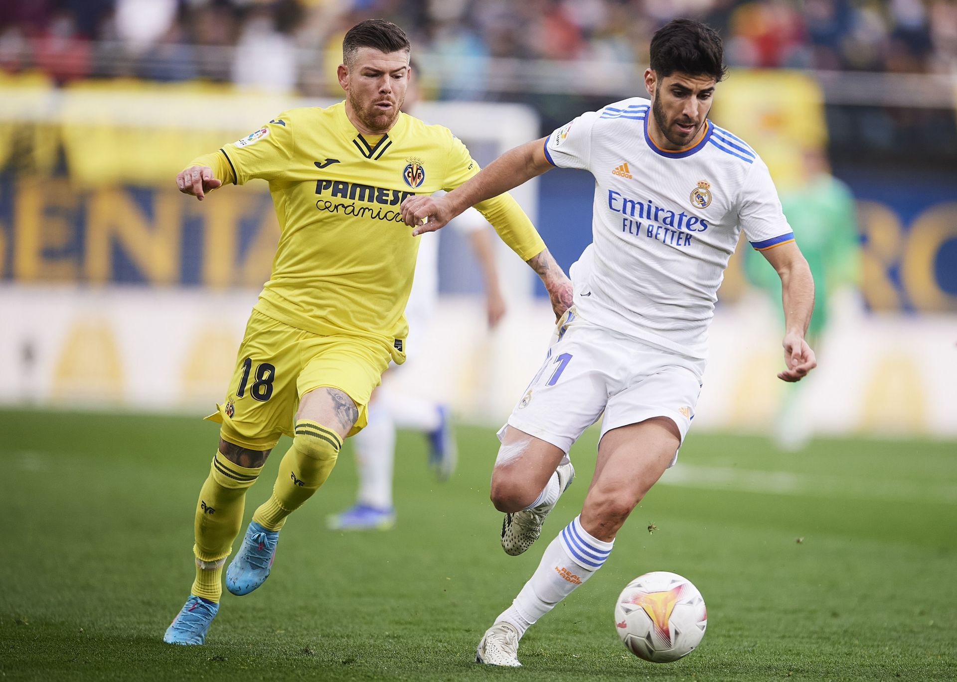 Marco Asensio in action against Villarreal