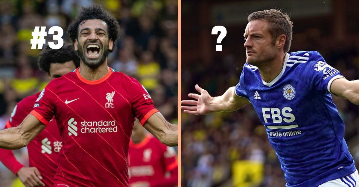 Liverpool&#039;s Mohamed Salah and Leicester City&#039;s Jamie Vardy