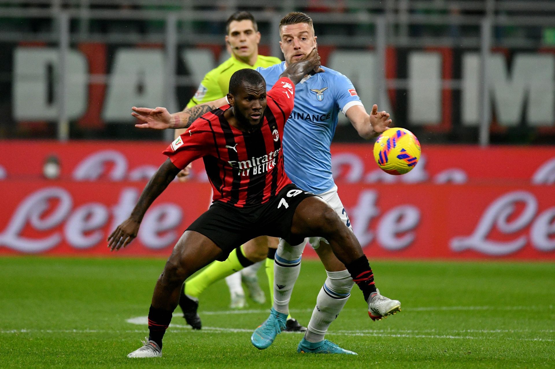 PSG are leading the race to sign Franck Kessie (left)