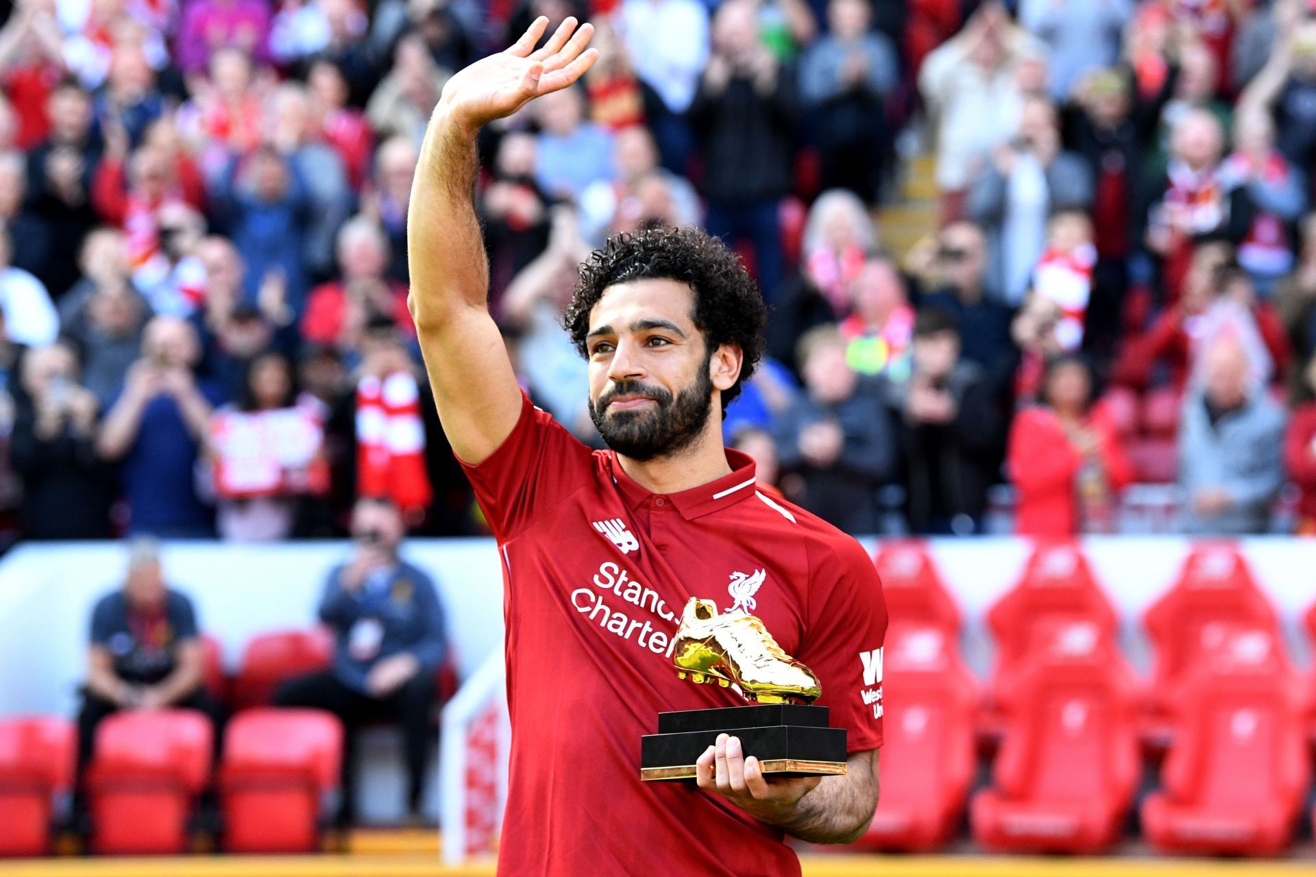 Liverpool&#039;s Mohamed Salah with the Golden Boot