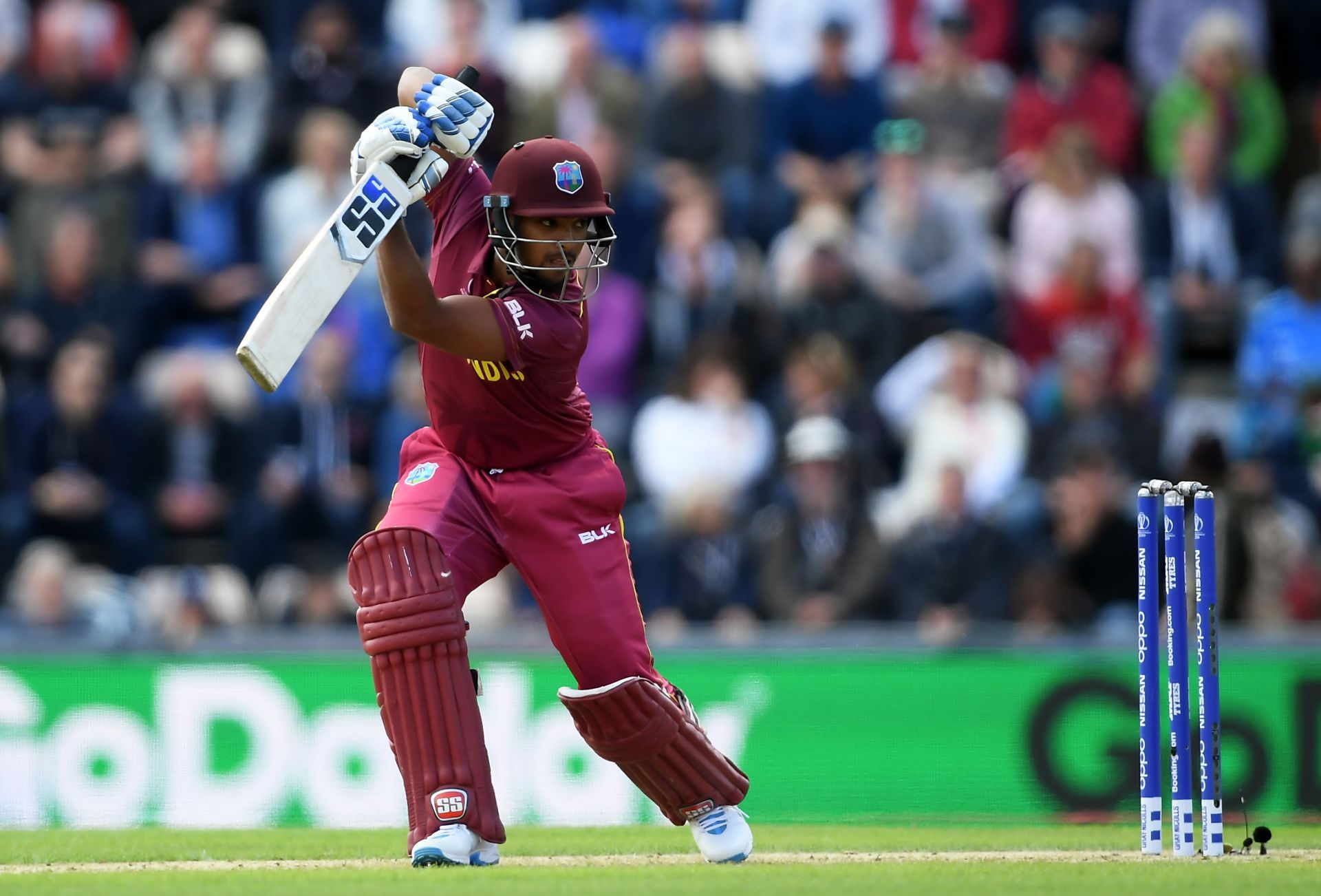 Nicholas Pooran in action for the West Indies