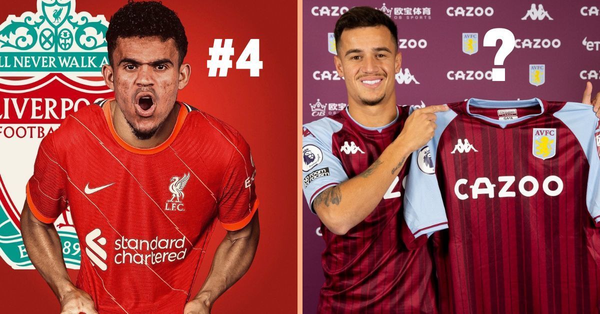 Liverpool&#039;s Luis Diaz (cred: Fabrizio Romano) and Aston Villa&#039;s Philippe Coutinho