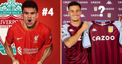 Liverpool's Luis Diaz (cred: Fabrizio Romano) and Aston Villa's Philippe Coutinho