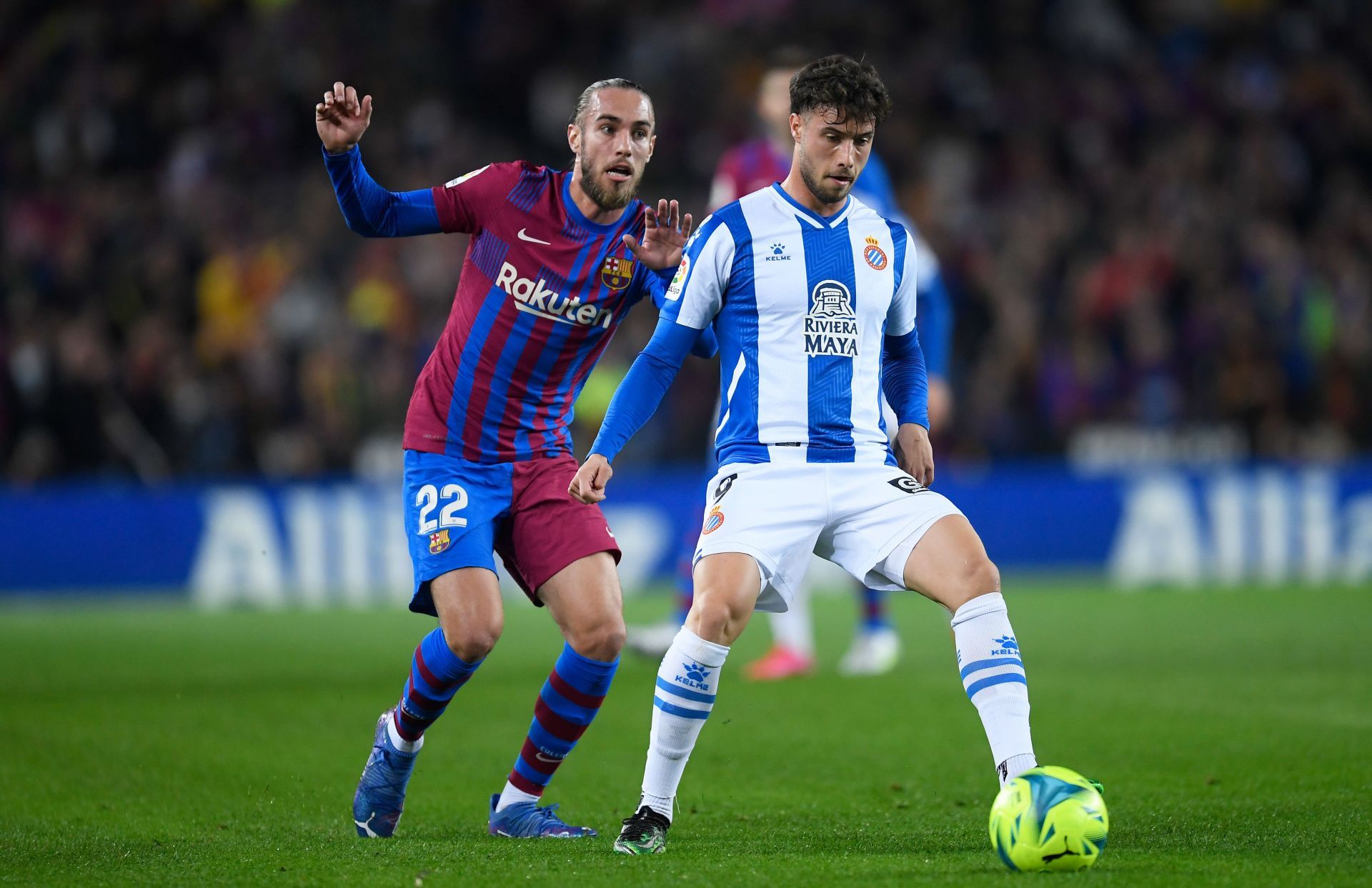 Real Madrid are keeping a close eye on Javi Puado (right)